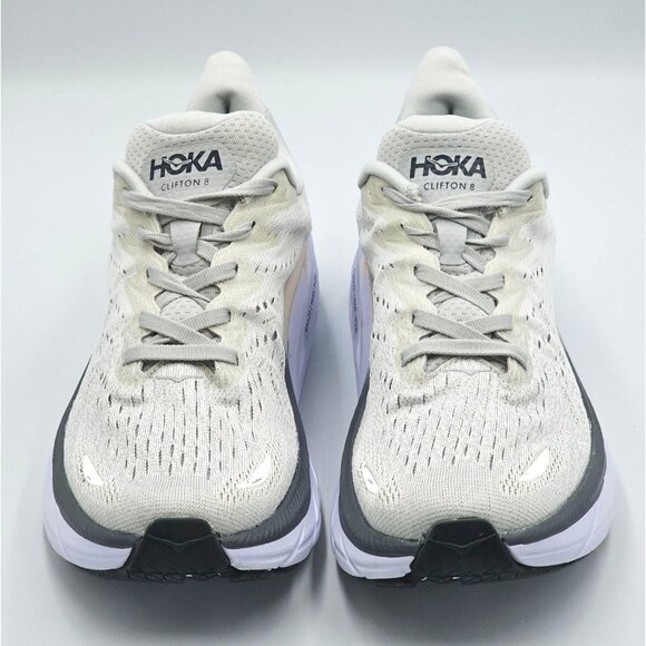 Hoka One One Men's Gray White Mesh Clifton 8 Running Shoes Size 7D 2841 - Picture 10 of 16